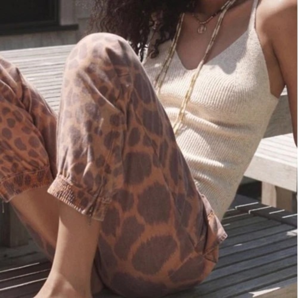 Anthropologie - Tamarind Giraffe Print Jogger‎ Style Trouser Pants - Size 0